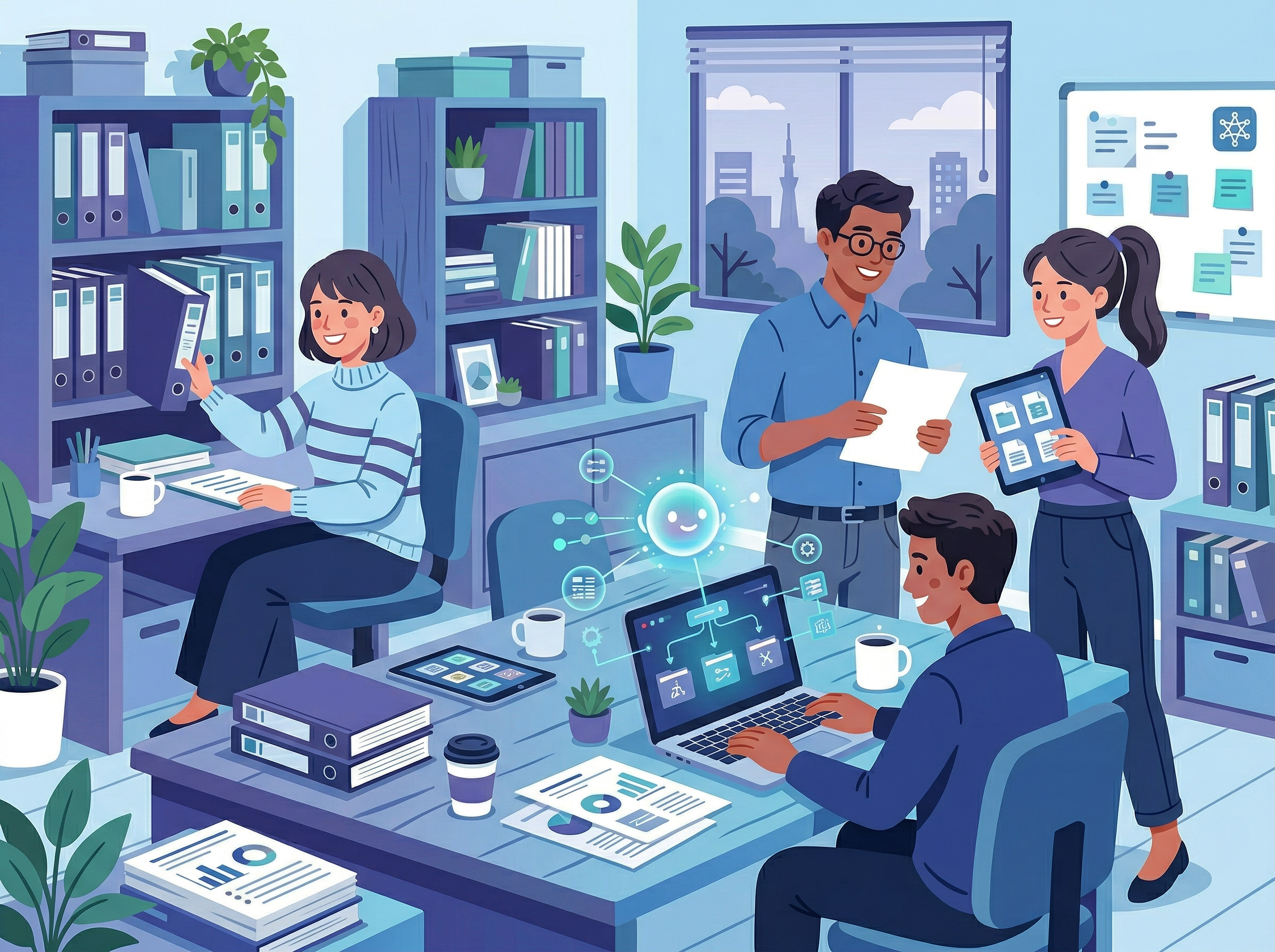 小企業での利用イメージイラスト