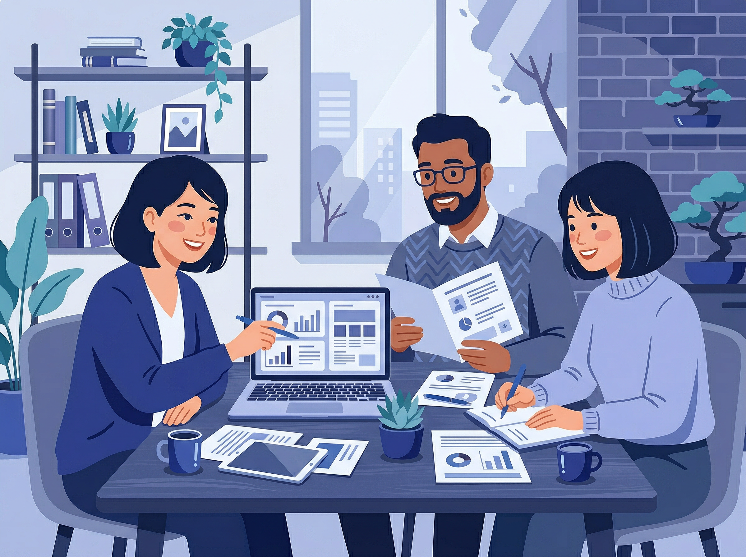 少人数チーム利用のイメージイラスト